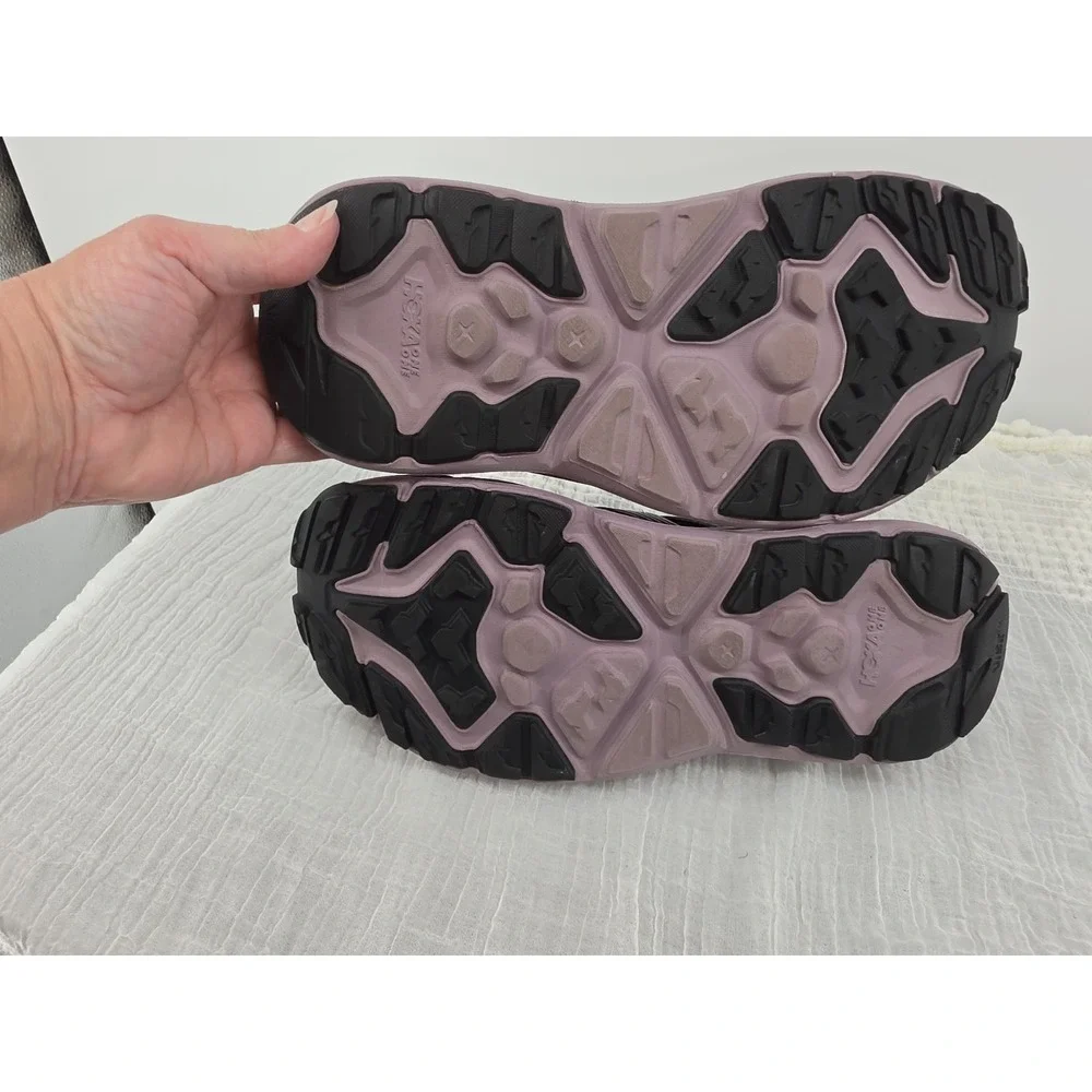 HOKA Hopara Outdoor Mountain Sandals Castlerock Elderberry Gray PurpleWomens 8.5